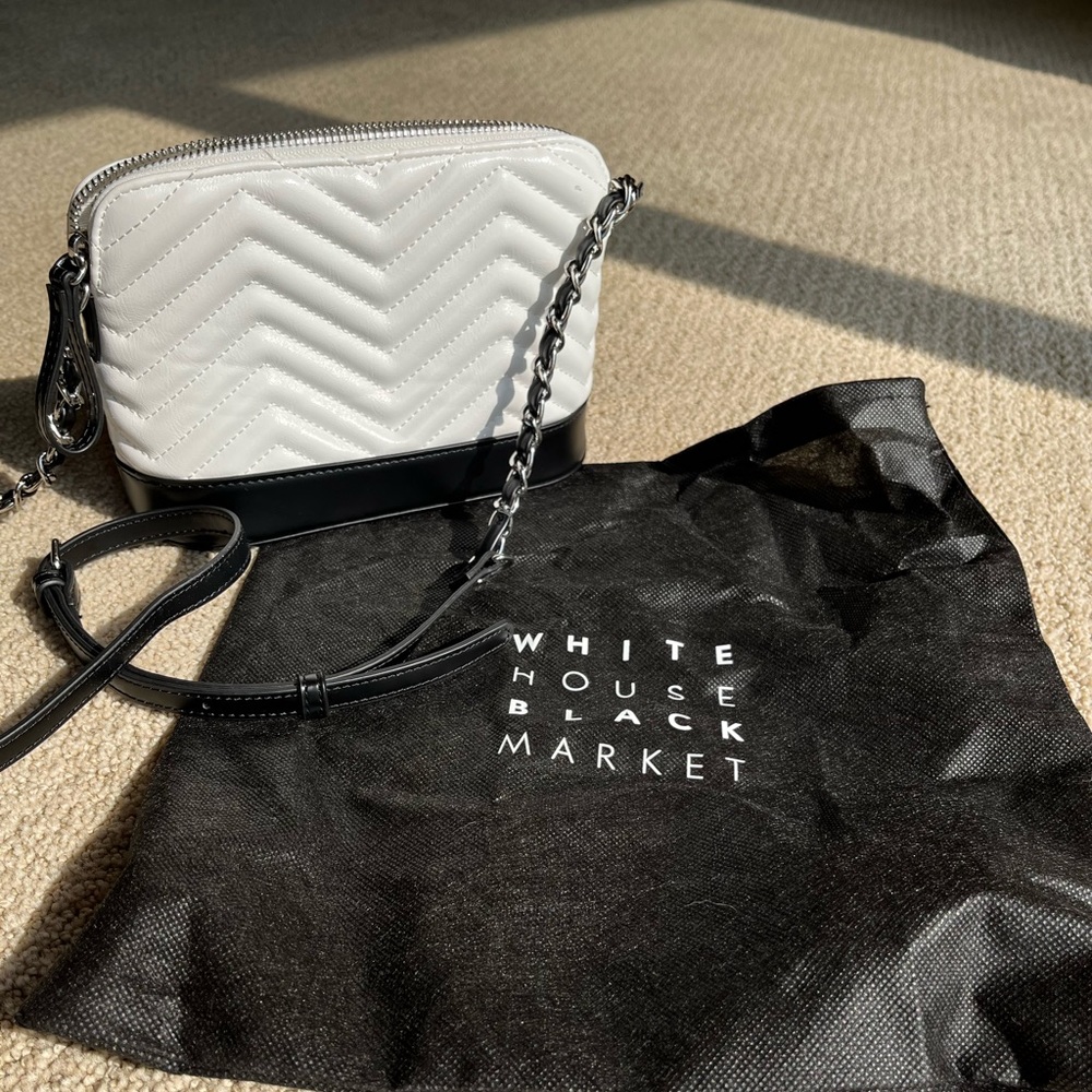 Black and White Crossbody Purse from White House Black Market